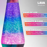 Lava Lamp 145 Polar Glimmer The Original Motion Light Silver Glitter Multicolor Base and Globe Item 2048 Amazon Exclusive