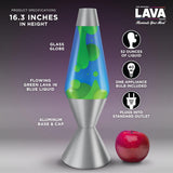 Lava The Original Lamp 163 Emerald Tide Classic Liquid Motion Lamp Yellow Wax and Blue Liquid Item 5139 Amazon Exclusive