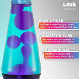 The Original Lava Lamp 145 Aurora Borealis Classic Liquid Motion Lamp Purple Wax and Blue Liquid Item 2047 Amazon Exclusive