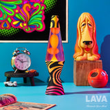 Lava Lamp 145 Groovy Gradient Flocked Base The Original Motion Light Yellow Wax and Purple Liquid Item 2015