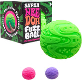 Super NeeDoh Fuzzball Stress Ball Fidget Toy Huge 45 in Diameter Jumbo Squishy Squeezy Fun Colors Assorted 1 Per Pack