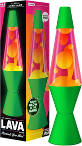 Lava The Original Lamp 145 Neon Green Classic Liquid Motion Lamp Orange and Pink Liquid Item 2096 Amazon Exclusive
