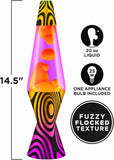 Lava Lamp 145 Groovy Gradient Flocked Base The Original Motion Light Yellow Wax and Purple Liquid Item 2015