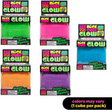 NeeDoh Nice Cube Glow Squeeze Toy with a Super Solid Squish Glows in The Dark 225 Cube Color May Vary Pack of 1