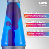 Lava Lamp 145 Cosmic Wave The Original Motion Light Purple Wax and Blue Liquid Item 2633 Amazon Exclusive
