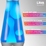 Lava The Original Lamp 145 Gray Stratosphere Retro Rocket Liquid Motion Lamp White and Blue Liquid Item 2390 Amazon Exclusive
