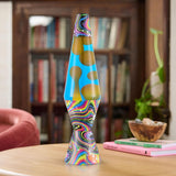 Lava The Original Lamp 145 Splattered Distortion Classic Liquid Motion Lamp Orange Wax and Blue Liquid Item 2427 Amazon Exclusive