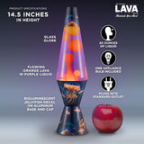 Lava The Original Lamp 145 Luminous Jelly Fish Classic Liquid Motion Lamp Yellow Wax and Purple Liquid Item 2424 Amazon Exclusive