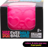 Needoh Wild Cats Fuzz Ball Sensory Squeeze Toy Colors May Vary