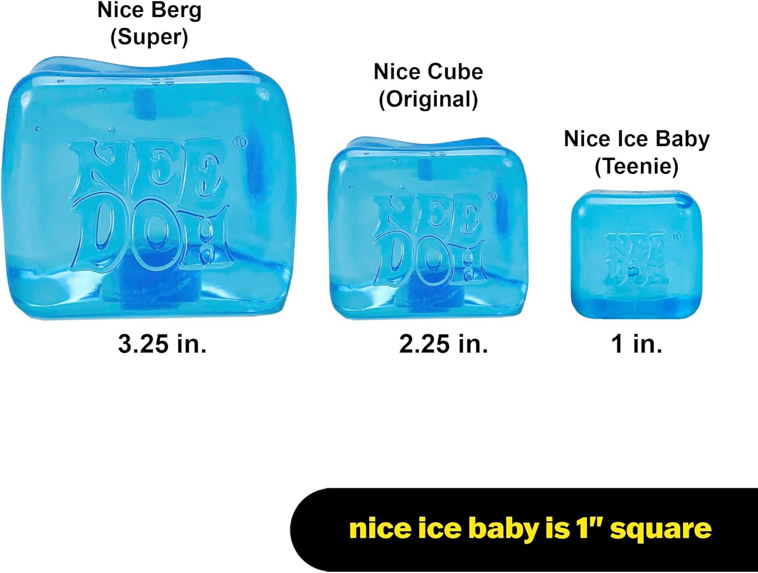 NeeDoh Nice Ice Baby 4 Pack Sensory Squeeze Toy 15 Cube Colors May Vary