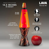 The Original Lava Lamp 145 Volcanic Crags Classic Liquid Motion Lamp Red Wax and Orange Liquid 2078 Amazon Exclusive