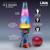 Lava The Original Lamp 145 Trippy Shrooms Classic Liquid Motion Lamp Tri Colored Globe and Black Base Item 2361 Amazon Exclusive