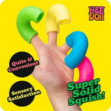 NeeDoh Mac N Squeeze Sensory Squeeze Toy Contains 4 Squishy Noodles 3 Wide Color May Vary Pack of 1