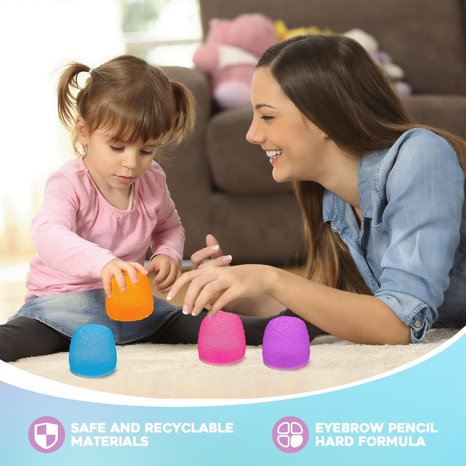 Squishy Fidget Toys Stress for Kids and Adults Super Solid Squeeze Ball Sensory for Stress Relief Birthday Easter Basket Stuffers and Party FavorsPink