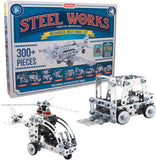 Steel Works Mechanical Multi Model Steel Building Set Includes 300 Pieces Tools and Instructions to Make 10 Different Models Ages 8 and Up