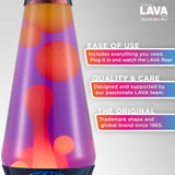 Lava The Original Lamp 145 Luminous Jelly Fish Classic Liquid Motion Lamp Yellow Wax and Purple Liquid Item 2424 Amazon Exclusive