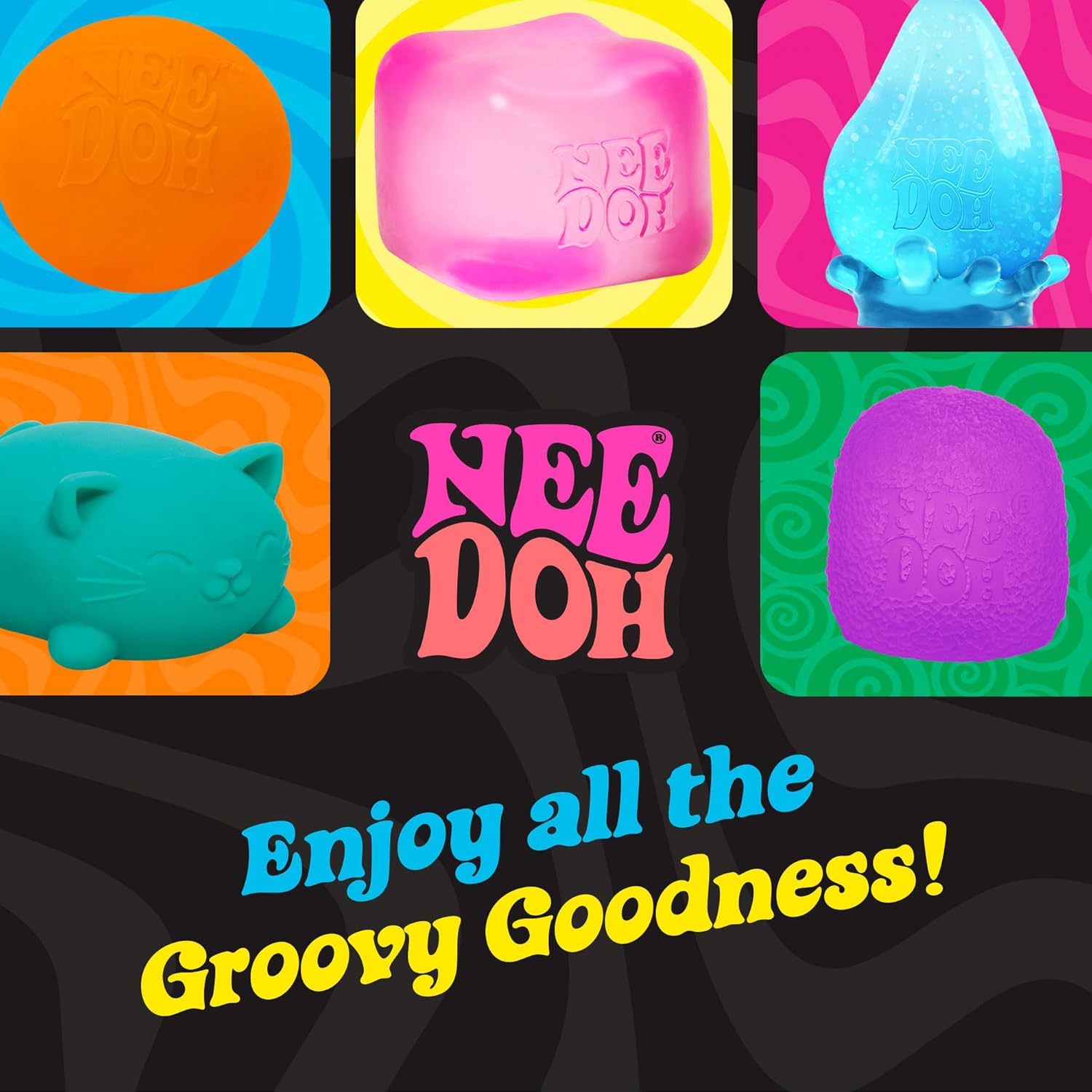 Needoh Good Vibes Only Sensory Squeeze Toy Colors May Vary 1 Per Pack