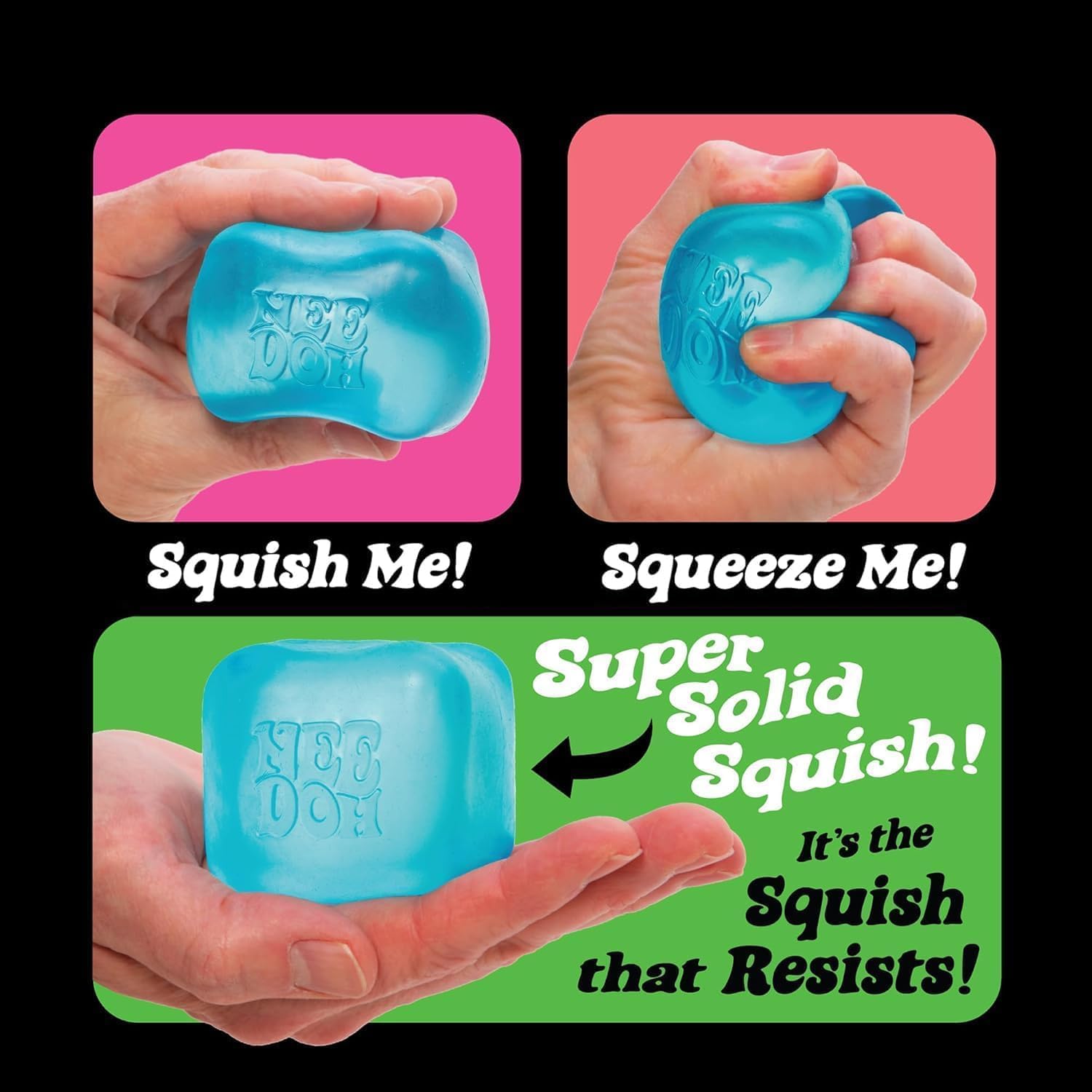 NeeDoh Nice Cube Sensory Squeeze Toy with Super Solid Squish 225 Cube Purple