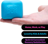 NeeDoh Nice Cube Glow Squeeze Toy with a Super Solid Squish Glows in The Dark 225 Cube Color May Vary Pack of 1