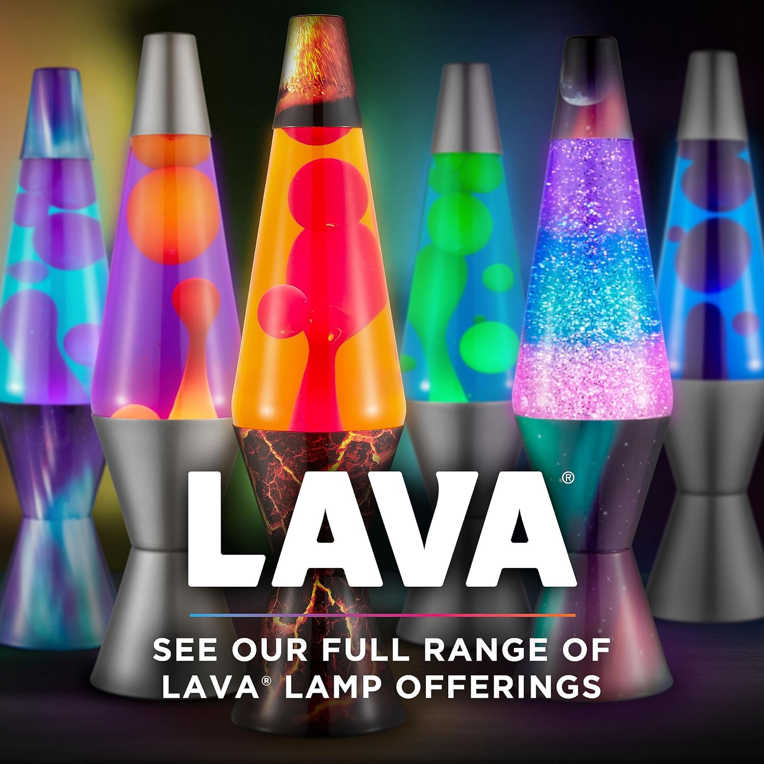 The Original Lava Lamp 145 Aurora Borealis Classic Liquid Motion Lamp Purple Wax and Blue Liquid Item 2047 Amazon Exclusive