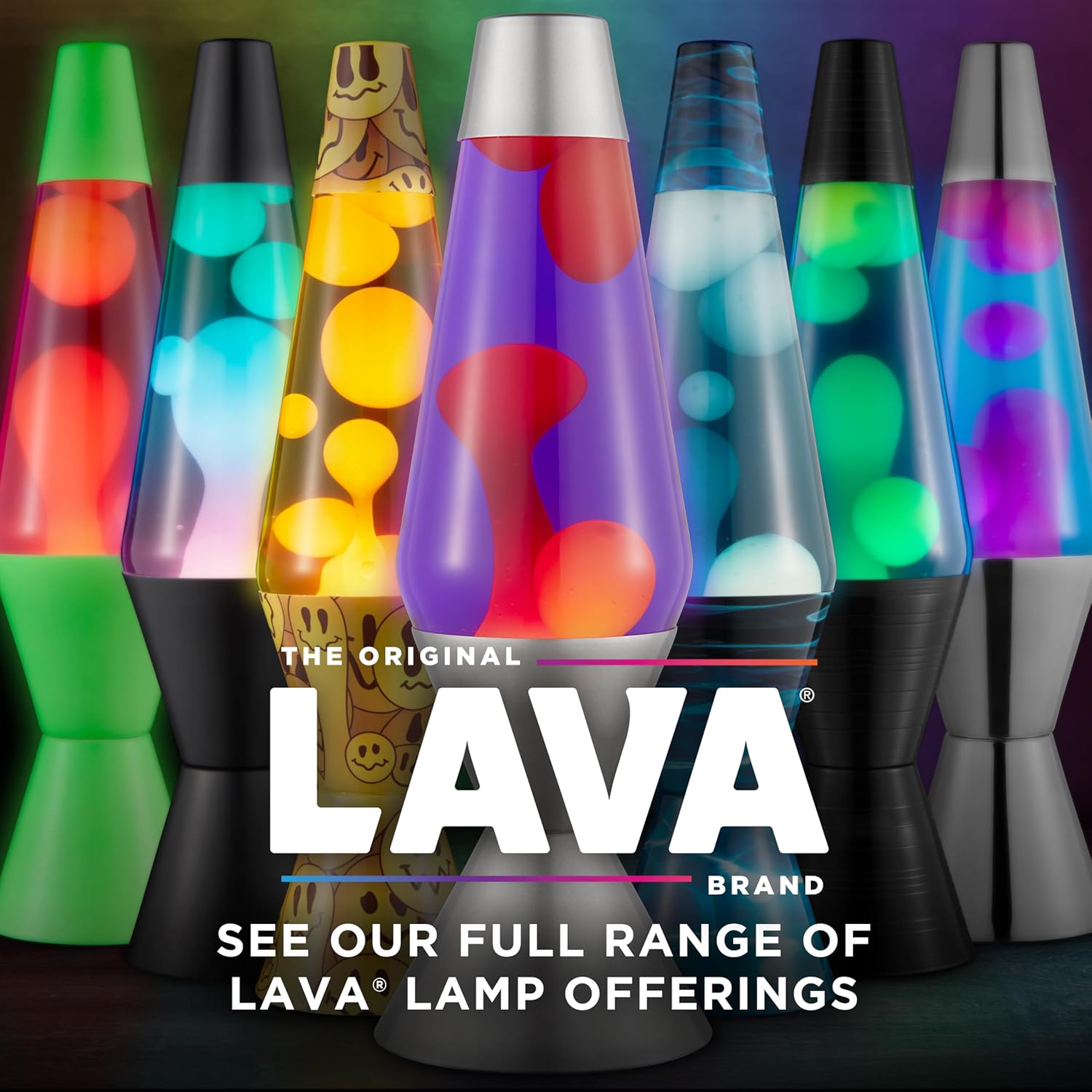The Original Lava Lamp Large 52oz 163 Vivid Twilight Classic Liquid Motion Lamp Orange Lava and Purple Liquid Item 5119 Amazon Exclusive