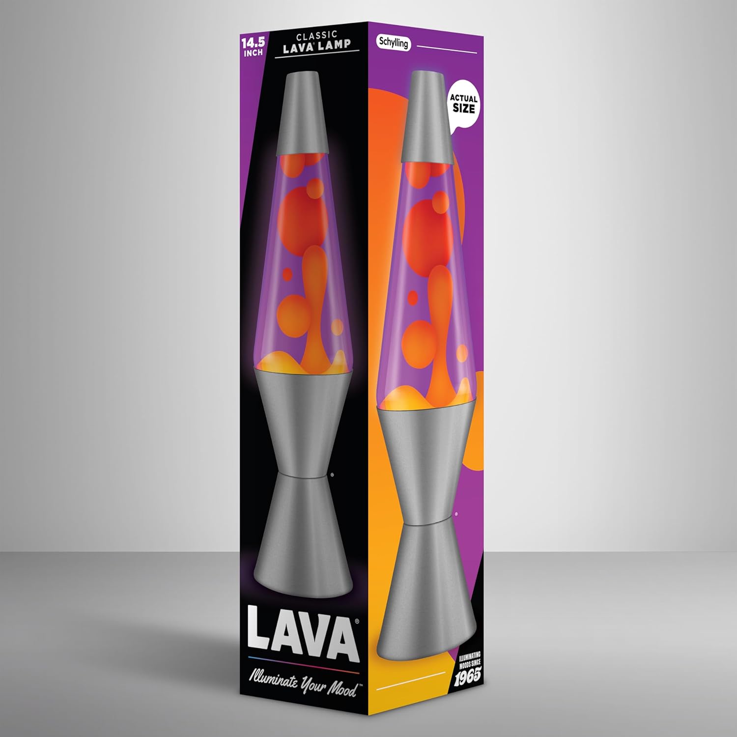 Lava Lamp 145 Purple Sunset The Original Motion Light Yellow Wax and Purple Liquid Item 2635 Amazon Exclusive