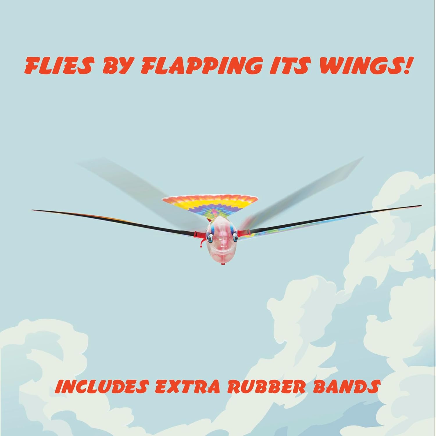 Tim Bird Flying Toy Rubberband Powered Mechanical Bird that Really Flies Wings Flap and Flies 50 Feet Ages 7 and Up