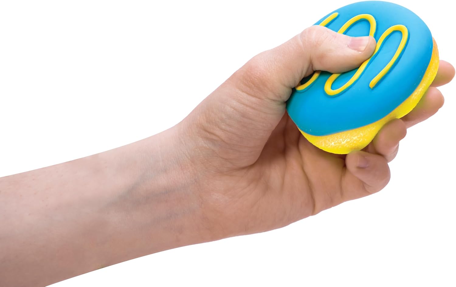 NeeDoh Jelly Donut Sensory Squeeze Toy Jelly Like Filling 3 Wide Color May Vary Pack of 1