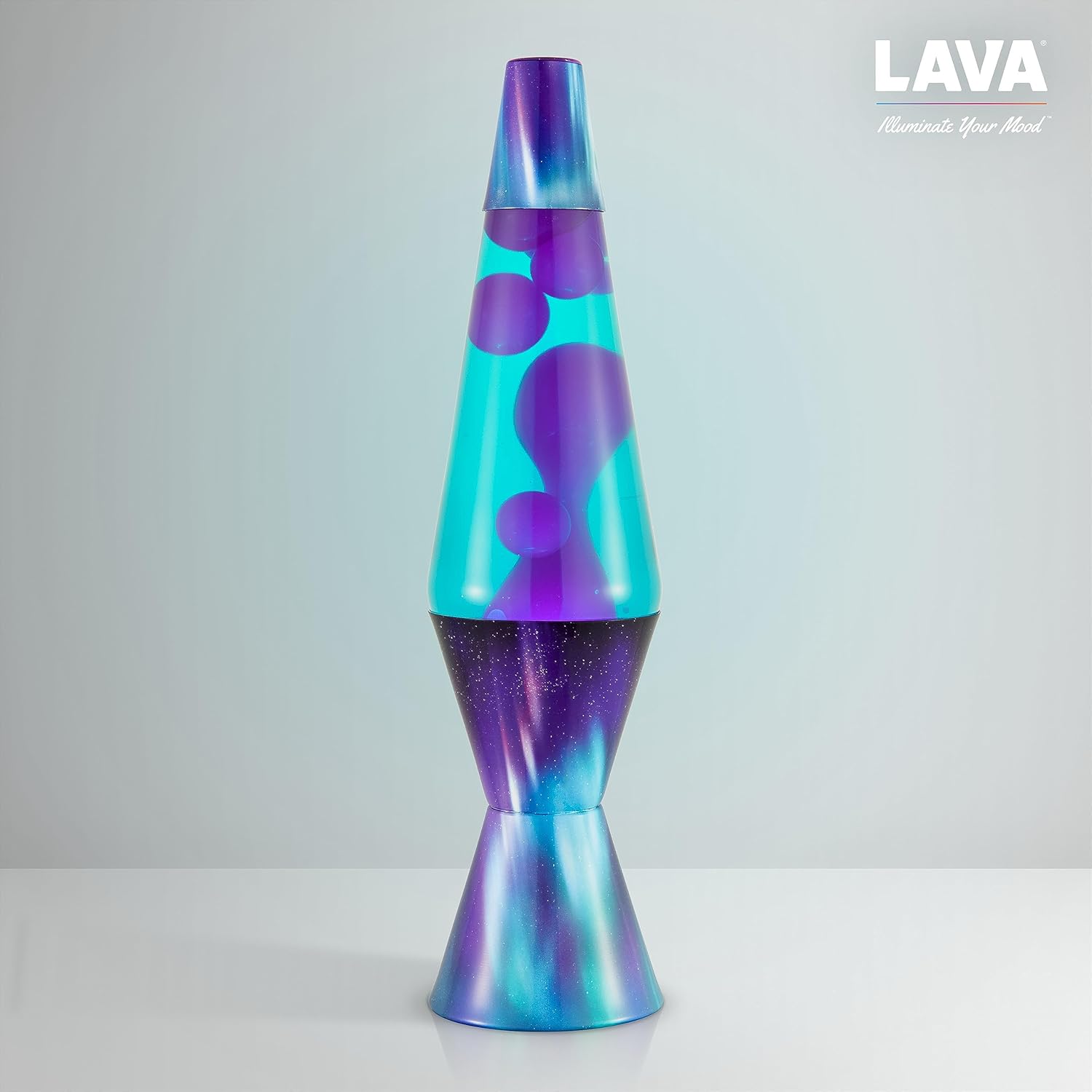 The Original Lava Lamp 145 Aurora Borealis Classic Liquid Motion Lamp Purple Wax and Blue Liquid Item 2047 Amazon Exclusive