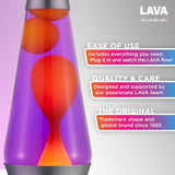 Lava Lamp 145 Purple Sunset The Original Motion Light Yellow Wax and Purple Liquid Item 2635 Amazon Exclusive