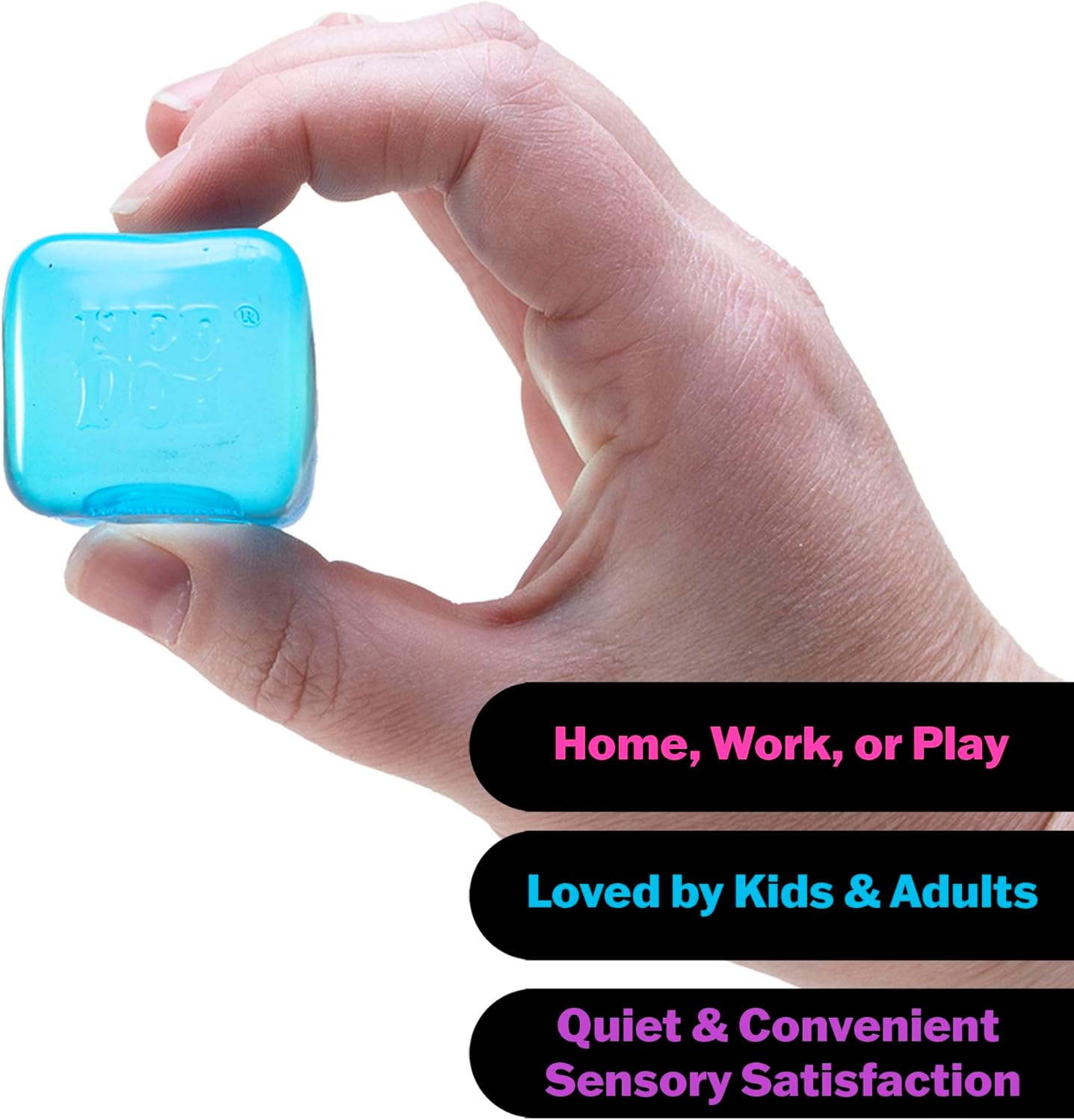 NeeDoh Nice Ice Baby Sensory Squeeze Toy Super Solid Squish 125 Wide Color May Vary Pack of 1