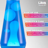 Lava The Original Lamp New 145 Cerulean Blue Classic Liquid Motion Lamp White Wax and Blue Liquid Item 2362 Amazon Exclusive