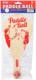 Paddle Ball Classic Game Made with Real Wood Ages 5 and Up One Piece