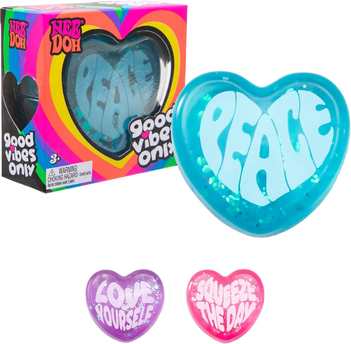 Needoh Good Vibes Only Sensory Squeeze Toy Colors May Vary 1 Per Pack