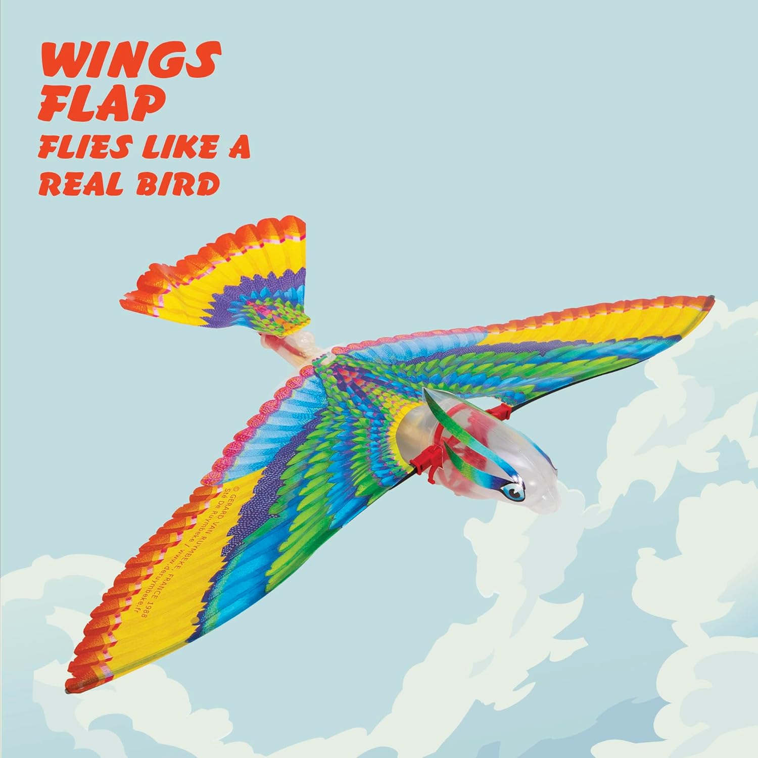 Tim Bird Flying Toy Rubberband Powered Mechanical Bird that Really Flies Wings Flap and Flies 50 Feet Ages 7 and Up