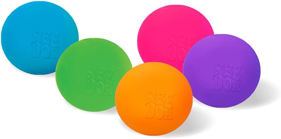 NeeDoh Teenie Sensory Fidget Toy 3 Mini Groovy Globs in Assorted Colors Ages 3 to Adult Pack of 1
