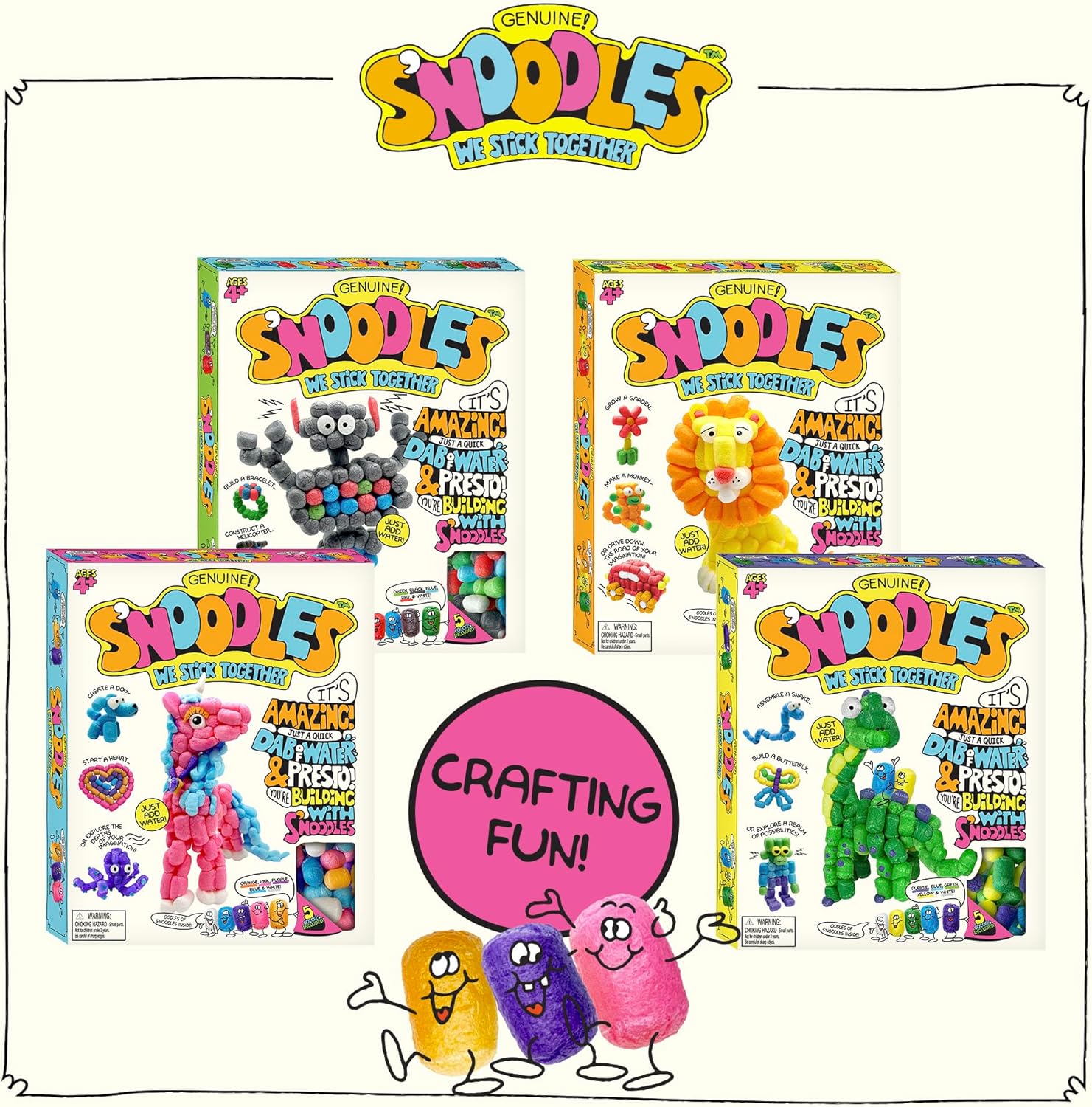 SNoodles Creative Building Craft Kit Just Add Water Ages 4 and Up One Kit