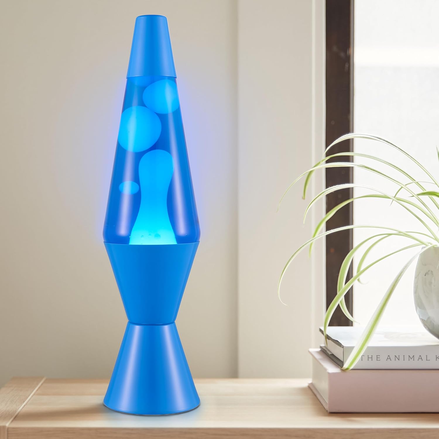 Lava The Original Lamp New 145 Cerulean Blue Classic Liquid Motion Lamp White Wax and Blue Liquid Item 2362 Amazon Exclusive