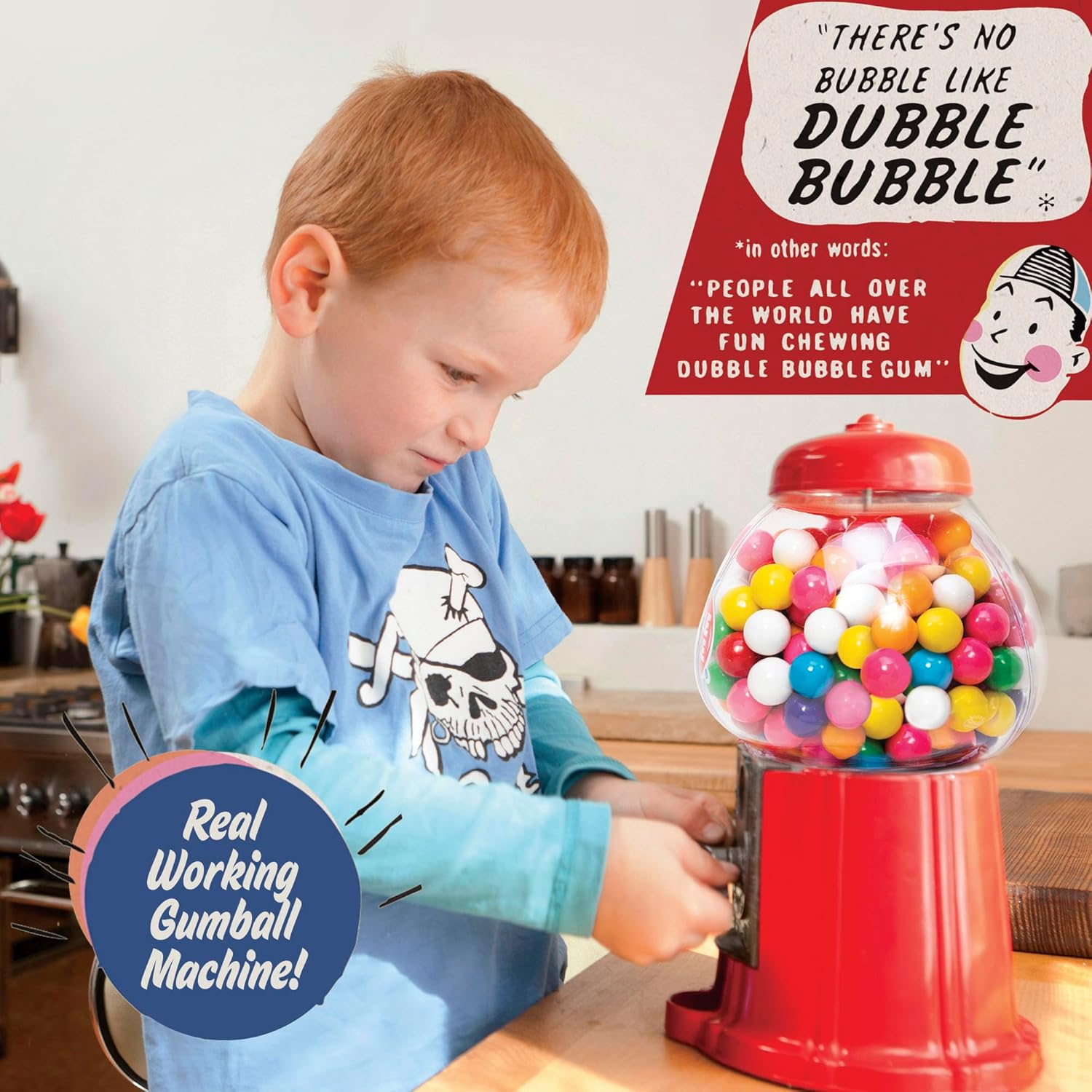 Brand Classic Retro Gumball Coin Bank 85 Tall Includes 45 Dubble Bubble Gumballs Ages 3
