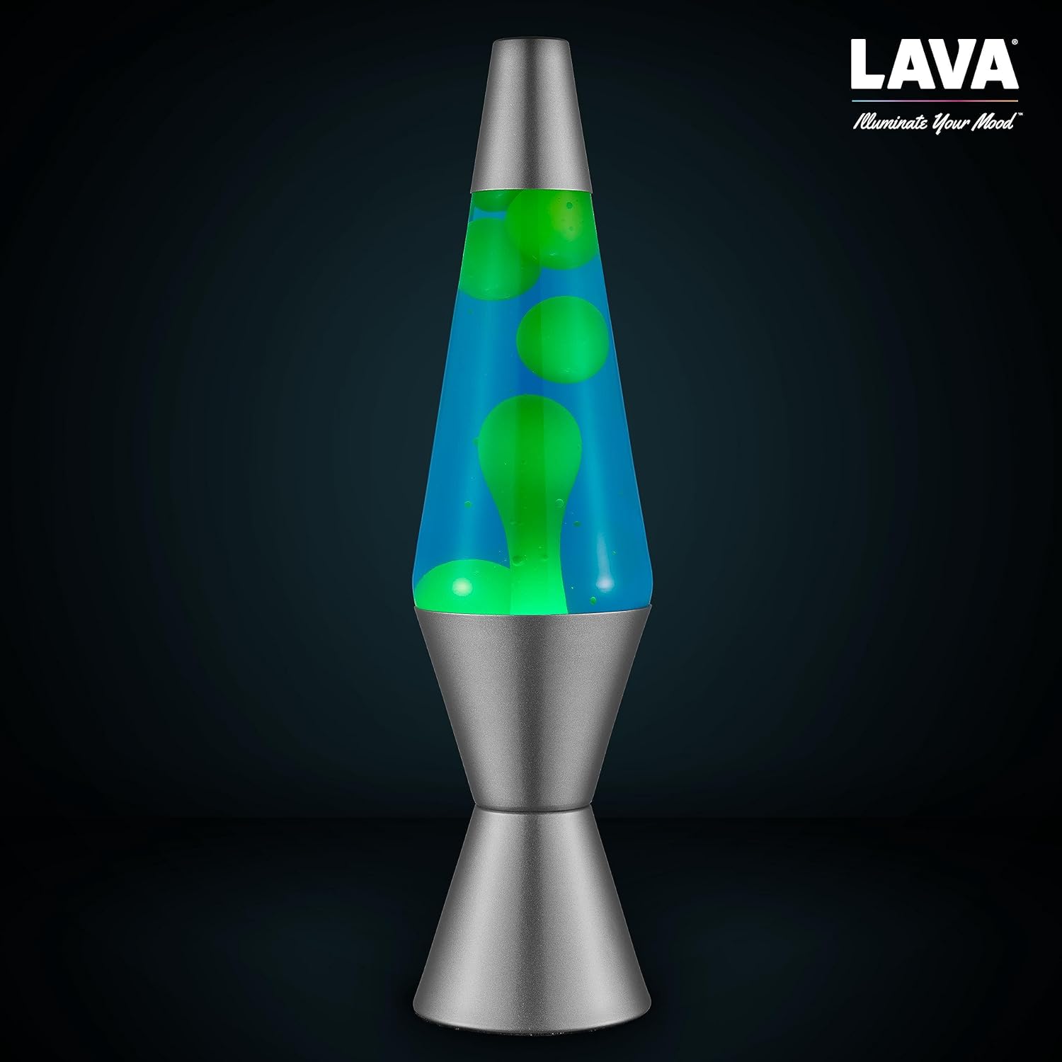 Lava Lamp 145 Deep Ocean The Original Motion Light Yellow Green Wax and Blue Liquid Item 2634 Amazon Exclusive
