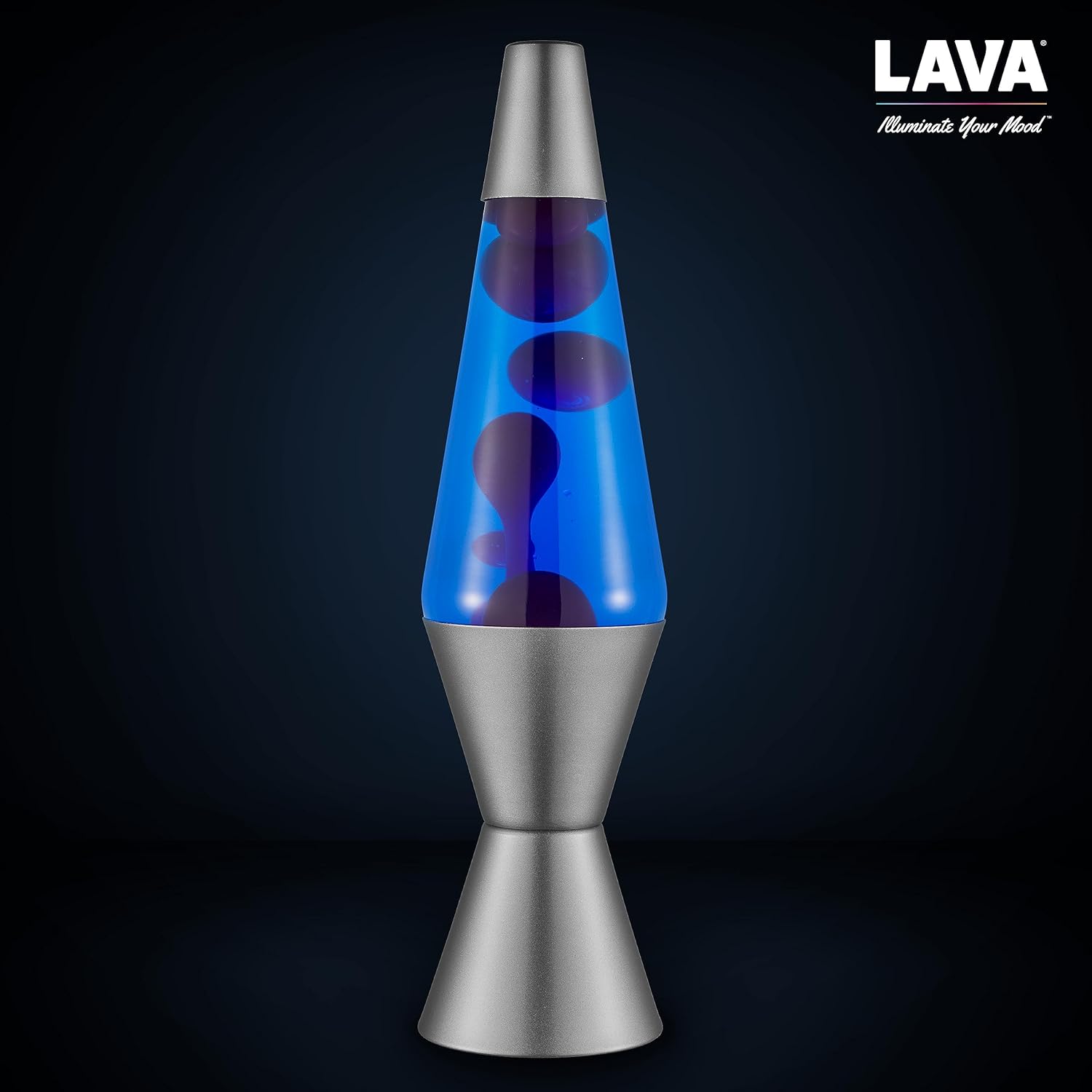 Lava Lamp 145 Cosmic Wave The Original Motion Light Purple Wax and Blue Liquid Item 2633 Amazon Exclusive