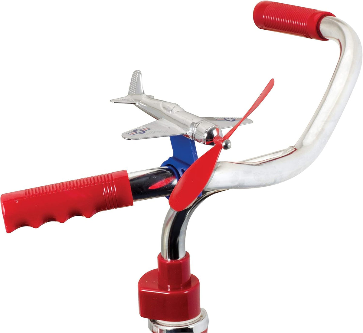 Bike Airplane Bicycle Accessory for Handlebars with Oversized Spinning Propeller Includes Airplane and Mounting Equipment Ages 6 and Up One Airplane