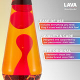 The Original Lava Lamp 145 Volcanic Crags Classic Liquid Motion Lamp Red Wax and Orange Liquid 2078 Amazon Exclusive