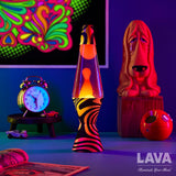 Lava Lamp 145 Groovy Gradient Flocked Base The Original Motion Light Yellow Wax and Purple Liquid Item 2015