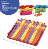 Metal Pot Holder Loom Kit Classic Durable Weaving Frame to Make Pot Holders Includes Loom Hook Instructions and 80 Colorful Cotton Loops Ages 5 and Up
