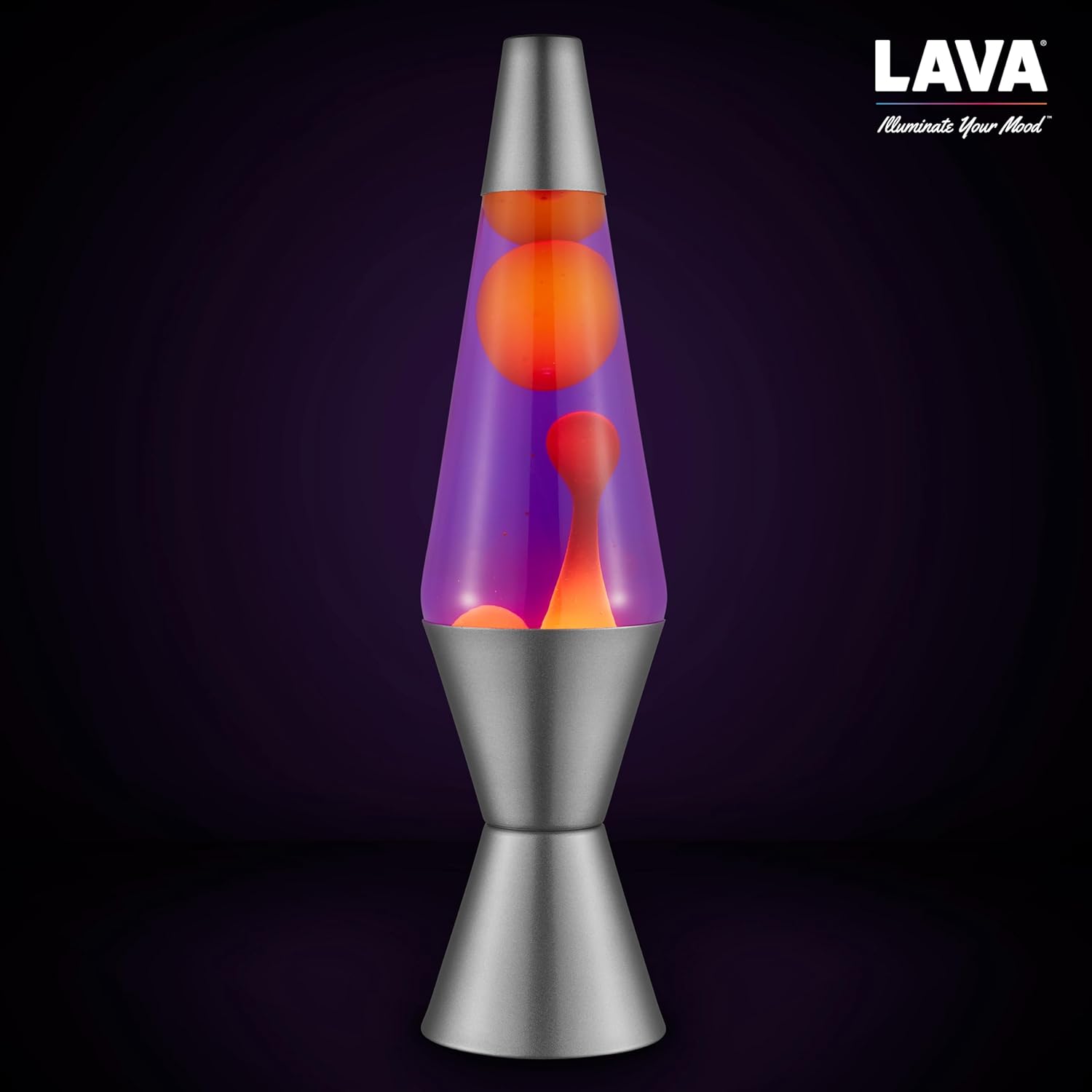 Lava Lamp 145 Purple Sunset The Original Motion Light Yellow Wax and Purple Liquid Item 2635 Amazon Exclusive