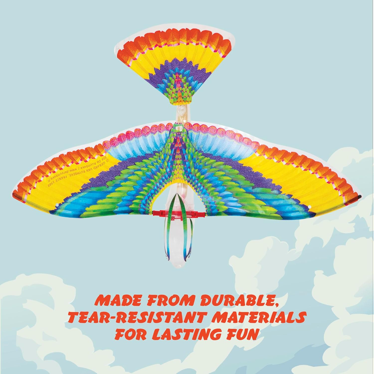 Tim Bird Flying Toy Rubberband Powered Mechanical Bird that Really Flies Wings Flap and Flies 50 Feet Ages 7 and Up