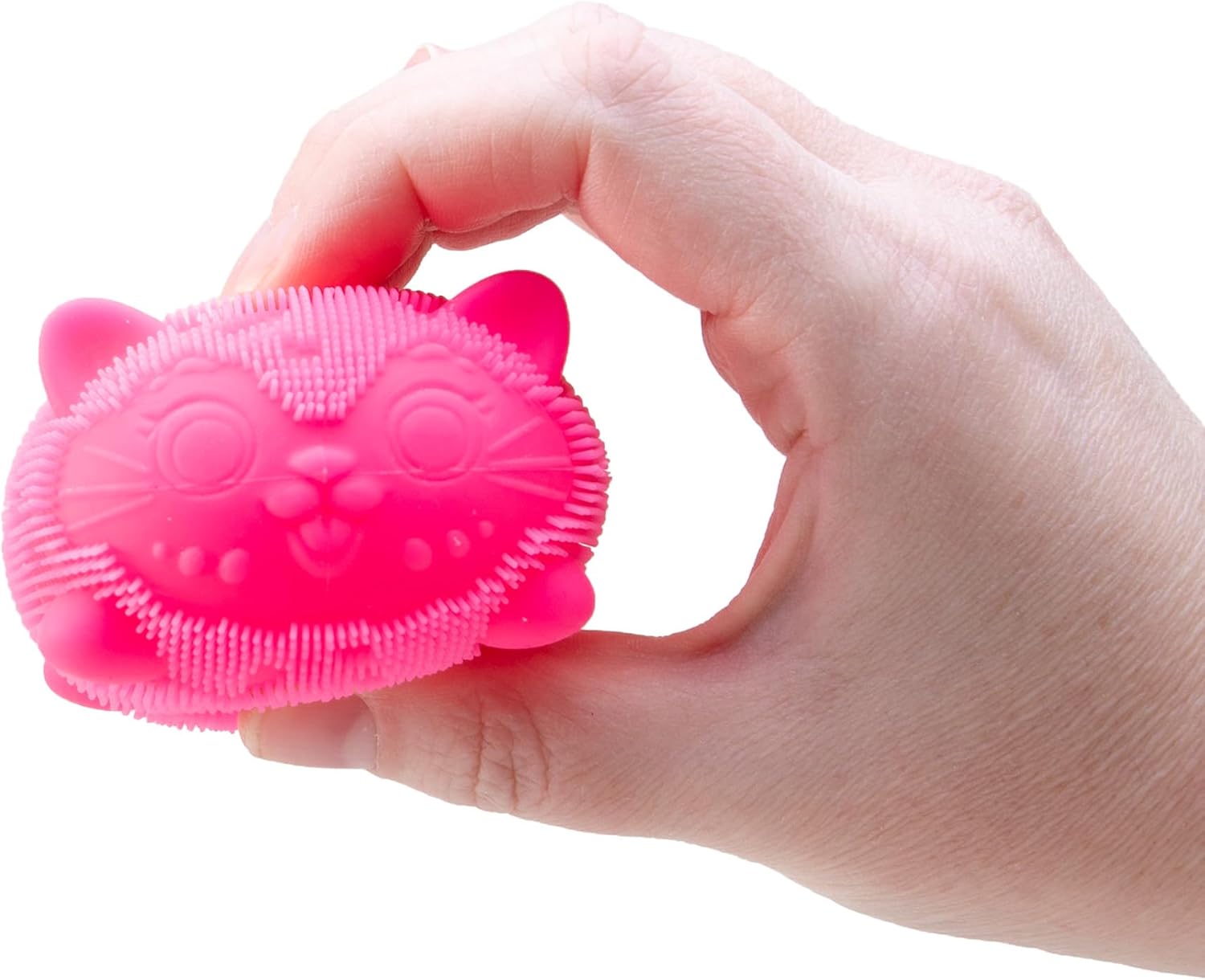 Needoh Wild Cats Fuzz Ball Sensory Squeeze Toy Colors May Vary