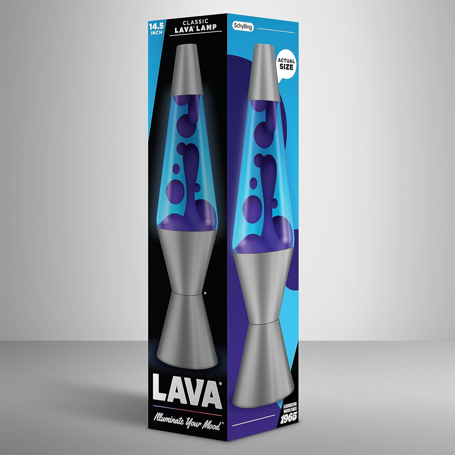 Lava Lamp 145 Cosmic Wave The Original Motion Light Purple Wax and Blue Liquid Item 2633 Amazon Exclusive
