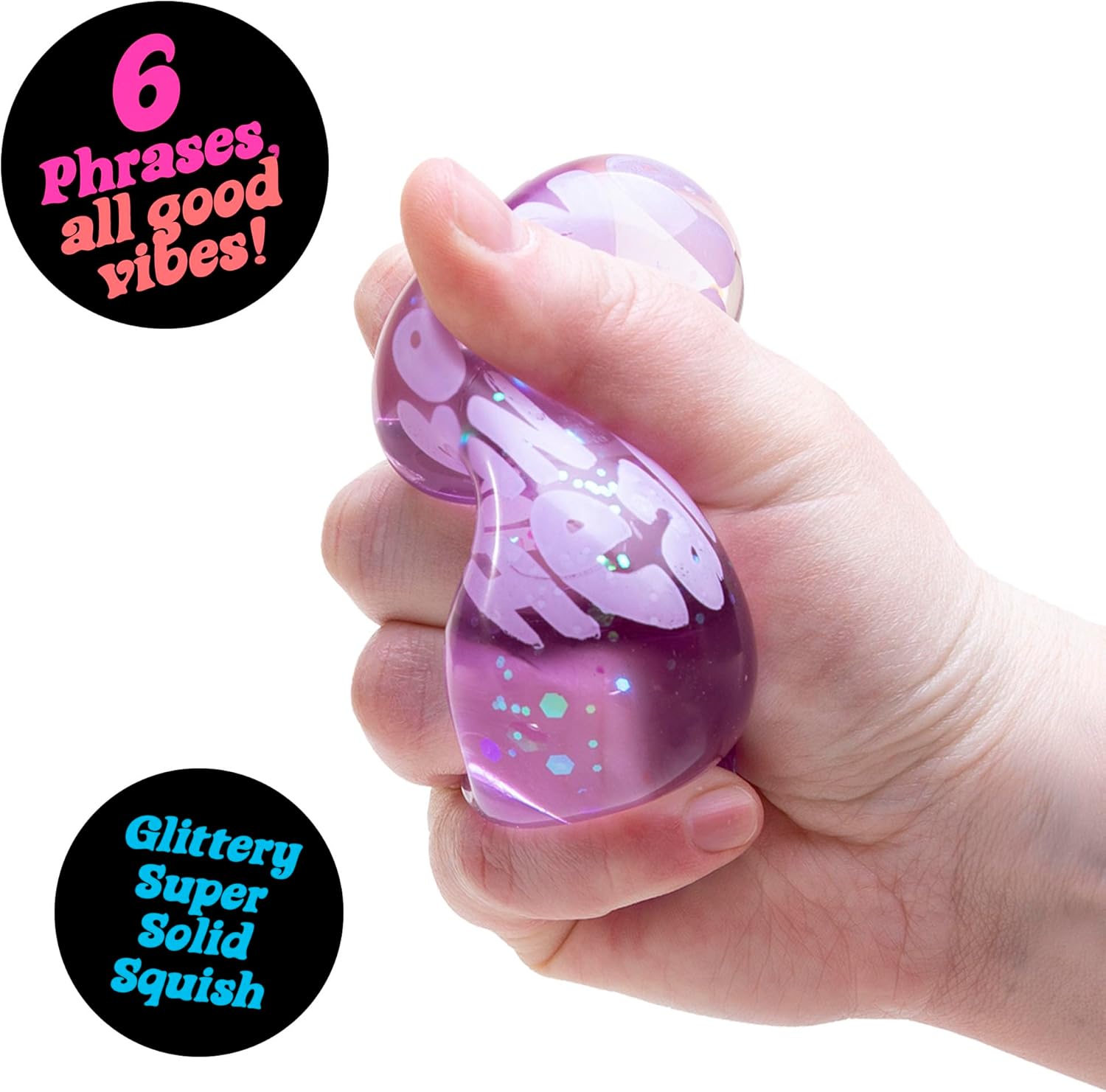 Needoh Good Vibes Only Sensory Squeeze Toy Colors May Vary 1 Per Pack